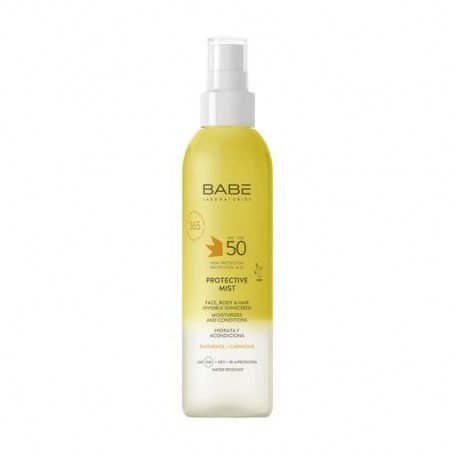 Солнцезащитный невидимый спрей-мист для лица, тела и волос BABE Laboratorios Protective Mist SPF 50, 150 мл