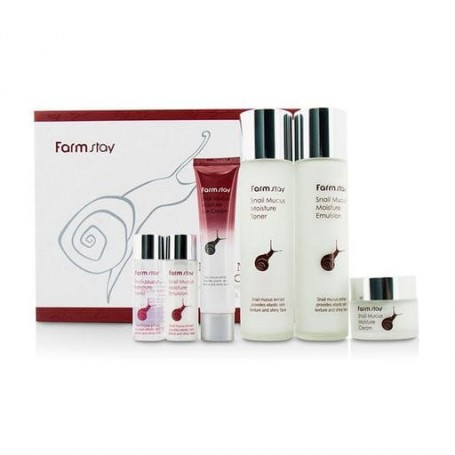 Набор для ухода за лицом FarmStay Snail Mucus Moisture Skin Care, 6 единиц