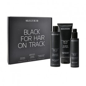 Набор для волос Selective Professional Black for Hair On Track (шампунь, 275 мл + кондиционер, 250 мл + крем-флюид, 150 мл)