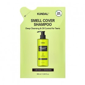 Шампунь для подростков Kundal Smell Cover Shampoo, Lime Basil &amp Mandarin против жирности волос, 380 мл (дойпак)