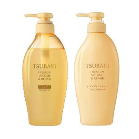 Набор для объема и восстановления волос Shiseido Tsubaki Premium Volume &amp Repair Kit (шампунь, 450 мл + кондиционер, 450 мл)