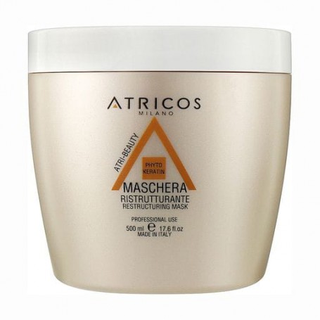 Восстанавливающая маска для волос Atricos Milano Atri-Beauty Phyto Keratin Restructuring Mask с фитокератином, 20 мл
