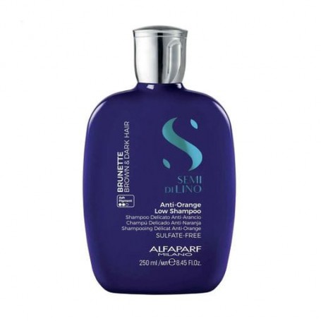 Шампунь Alfaparf Semi Di Lino Brunette Anti-Orange Low Shampoo для каштановых и темных волос, 250 мл