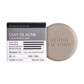 Мыло против акне Derma Factory Clay 2% Acne Cleansing Bar, 100 г