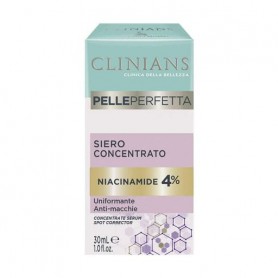 Сыворотка для лица Clinians Pelle Perfetta Concentrated Serum против пигментных пятен, с ниацинамидом 4%, 30 мл