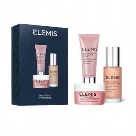 Набор для лица Elemis Plump it Up Pro Collagen Rose Plumping Routine Kit (крем, 15 мл + бальзам, 20 мл + сыворотка, 30 мл)