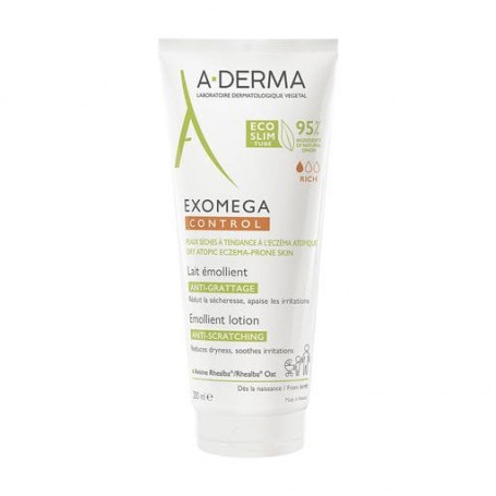 Смягчающий лосьон для тела A-Derma Exomega Control Emollient Lotion Anti-Scratching, 200 мл