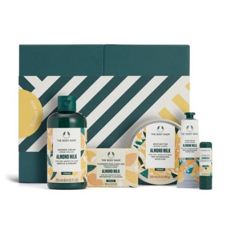 Подарочный набор The Body Shop Миндальное молочко (крем для душа, 250 мл + масло для тела, 200 мл + бальзам для губ, 4.2 г + мыл