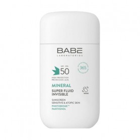 Солнцезащитный минеральный флюид BABE Laboratorios Sun Protection Mineral Super Fluid Invisible SPF 50 с физическими фильтрами, 
