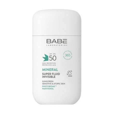 Солнцезащитный минеральный флюид BABE Laboratorios Sun Protection Mineral Super Fluid Invisible SPF 50 с физическими фильтрами, 