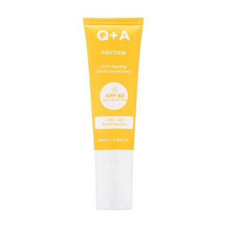 Восстанавливающий солнцезащитный крем для лица Q+A Peptide Anti-Ageing Daily Sunscreen, SPF 50, 50 мл