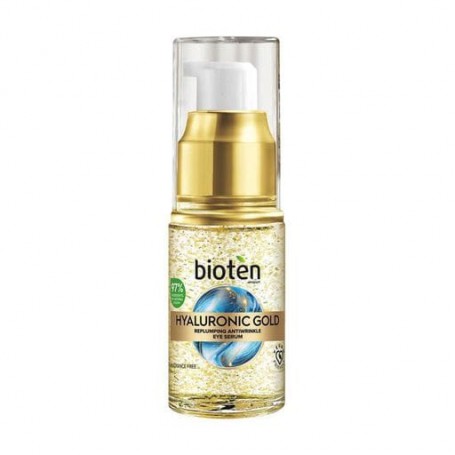 Сыворотка для кожи вокруг глаз Bioten Hyaluronic Gold Replumping Antiwrinkle Eye Serum, 15 мл
