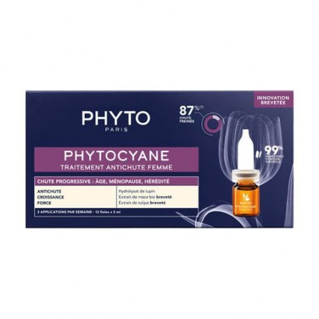 Ампулы против прогрессирующего выпадения волос Phyto Phytocyane Progressive Treatment, 12*5 мл
