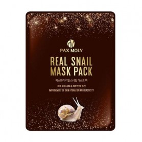 Тканевая маска для лица Pax Moly Real Snail с экстрактом муцина улитки, 25 мл
