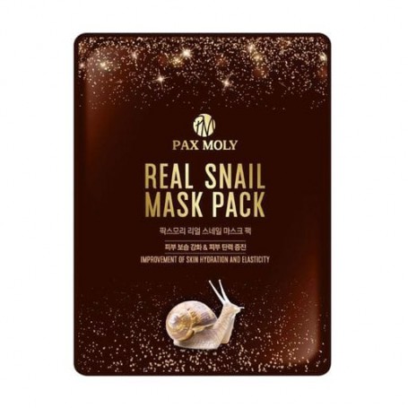Тканевая маска для лица Pax Moly Real Snail с экстрактом муцина улитки, 25 мл