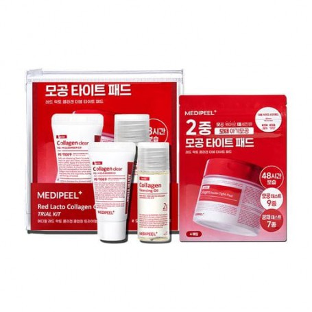 Набор для лица Medi-Peel Red Lacto Collagen Cleansing Trial Kit (гидрофильное масло, 20 мл + пенка для умывания, 15 мл + пилинг-