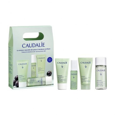 Набор для лица Caudalie Vinopure Natural Solutions For Acne-Prone Skin (желе, 30 мл + сыворотка, 10 мл + флюид, 15 мл + тоник, 3
