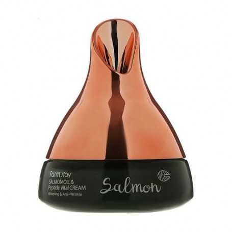 Крем для лица FarmStay Salmon Oil &amp Peptide Vital Cream с лососевым маслом и пептидами, 50 г