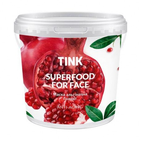 Альгинатная маска для лица Tink SuperFood For Face Alginate Mask Гранат, антивозрастная, 15 г
