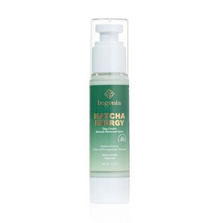 Дневной защитный крем для лица Bogenia Matcha Energy Day Cream, SPF 30, с матчей, 50 мл