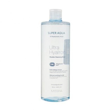 Увлажняющая мицеллярная вода для лица Missha Super Aqua Ultra Hyalon Micellar Cleansing Water, 500 мл