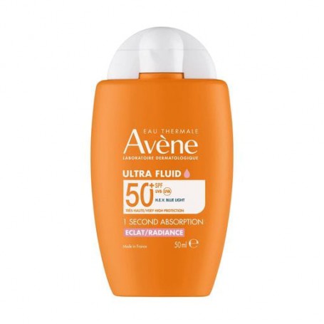Солнцезащитный ультра-флюид для лица и шеи Avene Eau Thermale Ultra Fluid Radiance, SPF 50+, 50 мл