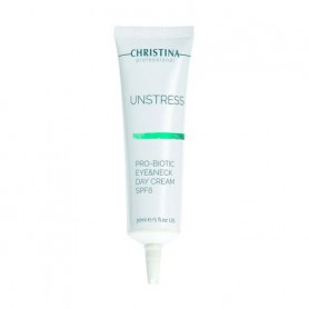Дневной крем для кожи вокруг глаз и шеи Christina Unstress Probiotic Eye &amp Neck Day Cream SPF 8, 30 мл
