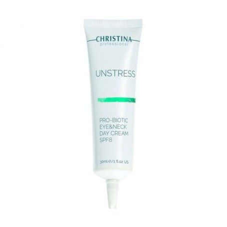 Дневной крем для кожи вокруг глаз и шеи Christina Unstress Probiotic Eye &amp Neck Day Cream SPF 8, 30 мл