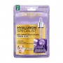 Увлажняющая ультратонкая тканевая маска для лица L&39Oreal Paris Hyaluron Expert с концентрированной гиалуроновой кислотой, 28 г
