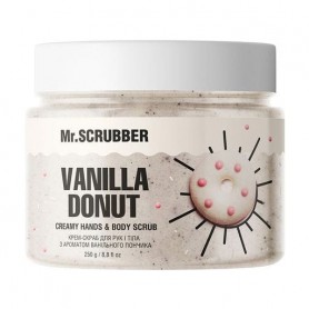 Крем-скраб для рук и тела Mr.Scrubber Creamy Hands &amp Body Scrub Vanilla Donut с ароматом ванильного пончика, 250 г