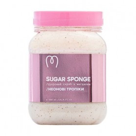 Сахарный скраб для тела Mary Babe Sugar Sponge Неоновые тропики, с миндалем, 500 мл