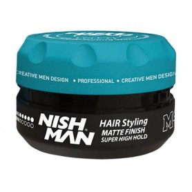 Мужской матовый воск для укладки волос Nishman Matte Finish Super High Hold Wax M4, 30 мл