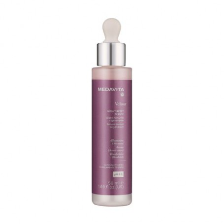 Успокаивающая ночная сыворотка Medavita Velour Night Reset Serum pH 6.5 для чувствительной кожи головы и лица, 50 мл