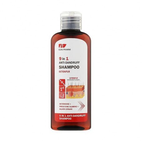 Шампунь 9 в 1 для волос Elfa Pharm Octenifur 9 In 1 Anti-Dandruff Shampoo против перхоти, 200 мл