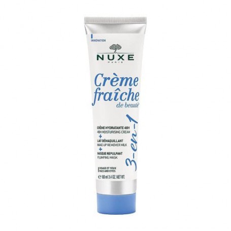 Крем для лица 3 в 1 Nuxe Fraiche De Beaute Plumping Mask Face And Eyes, 100 мл