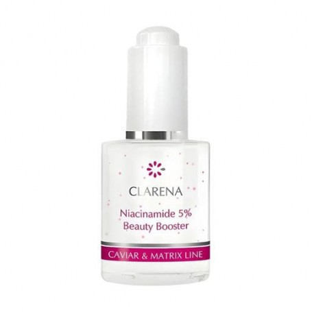 Бустер для лица Clarena Caviar &amp Matrix Line Niacynamide 5% Beauty Booster с 5% ниацинамида, экстрактом икры и алоэ, 30 мл