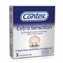 Презервативы Contex Extra Sensation с крупными точками и ребрами, 3 шт